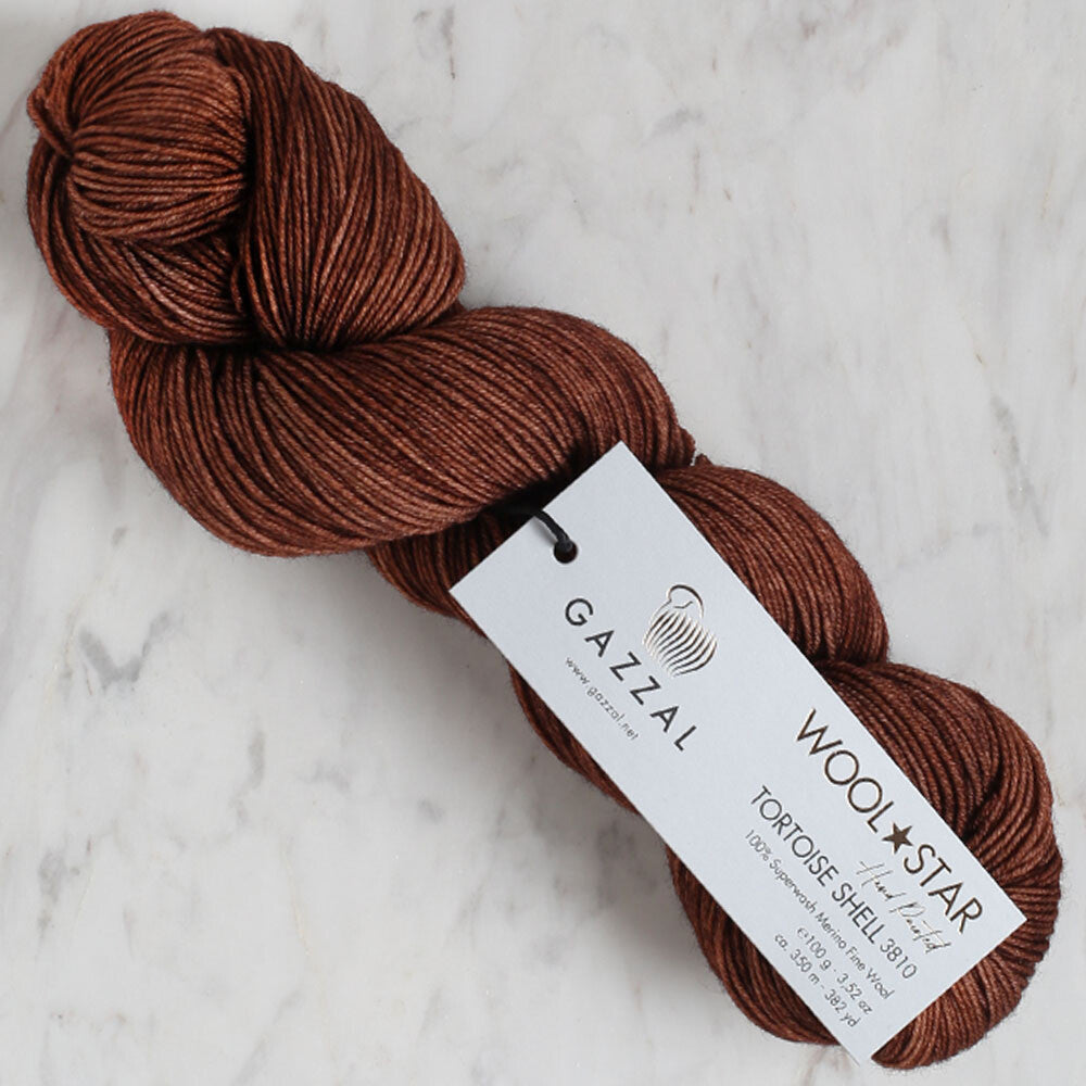 Gazzal Wool Star Kahverengi El örgü İpi - 3810